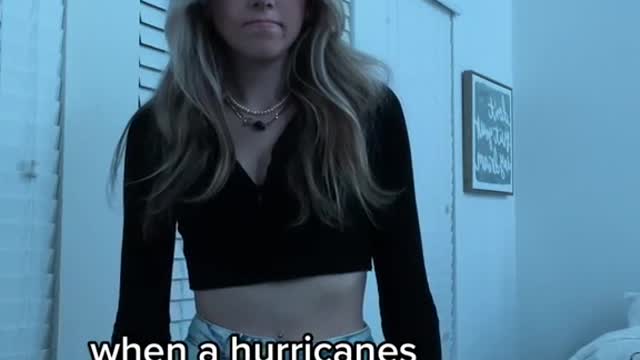 when a hurricanes coming and i literally liveon a boat...