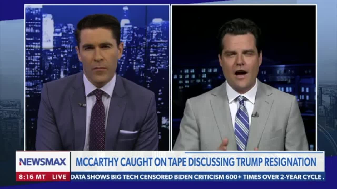 Matt Gaetz on why swamp critter Kevin McCarthy won't go