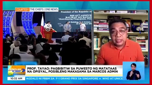 Tayao: Resignationng ilang matataas naopisyal, posibleng makasama sa Marcos admin