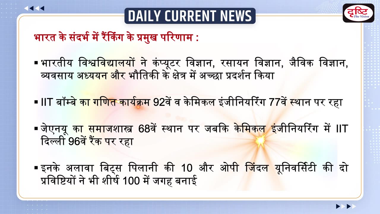 QS World Subject Rankings 2023 : Daily Current News