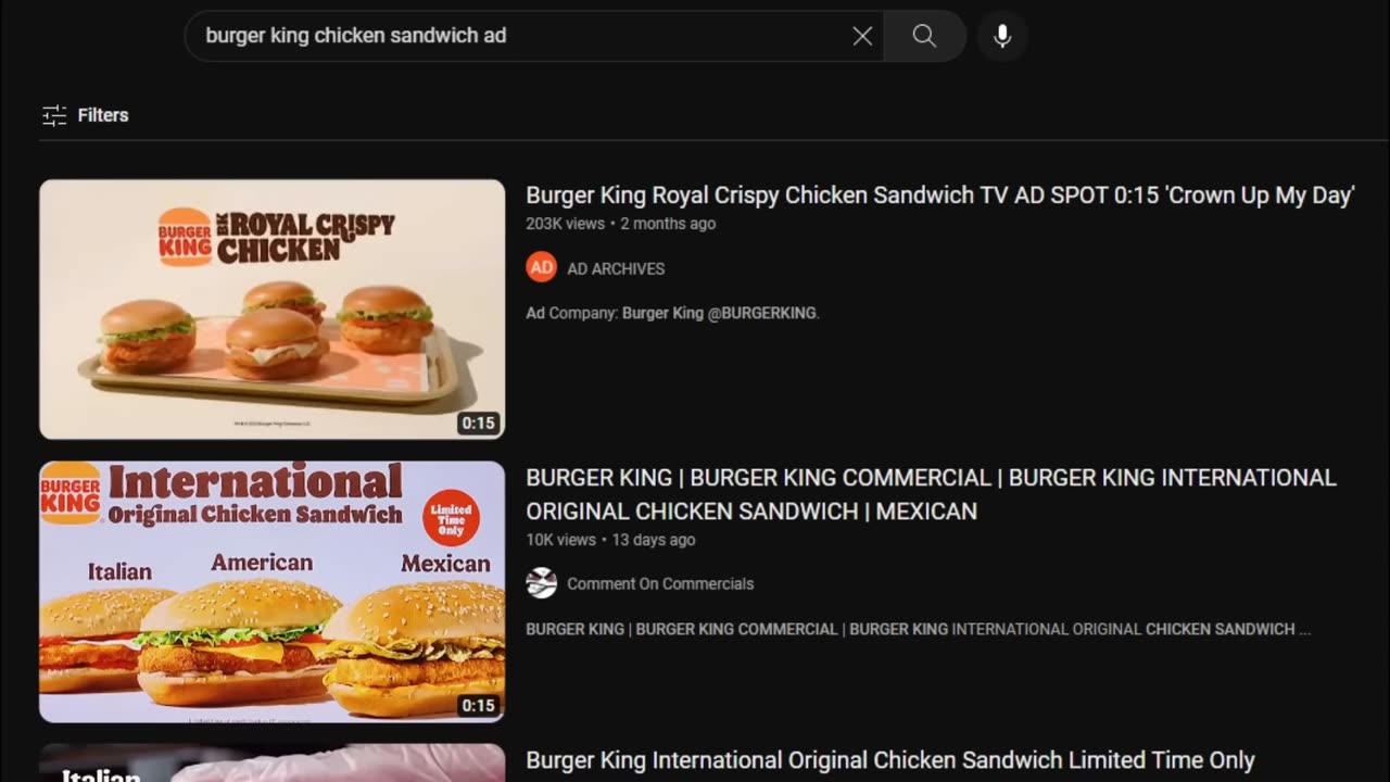 If I cringe, the video ends - Burger King Chicken Sandwich Ad