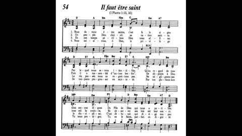 Il faut être saint (Cantique 54 de Louons Jéhovah par nos chants)