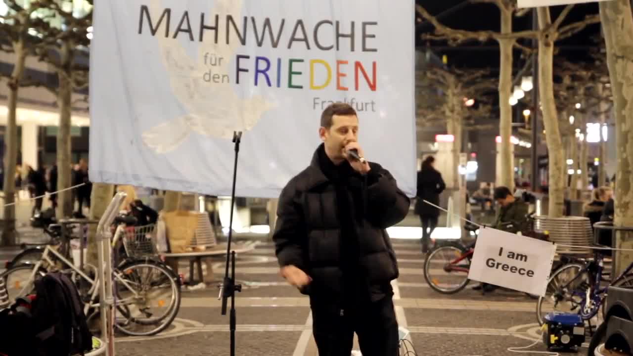 Franky Müller über 'Wettbewerb, Konditionierung, Innerer Wandel' | 09.03.2015 @ Mahnwache für den Frieden in Frankfurt