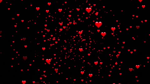 337. Red Heart Shapes Particles B Valentine’s Day