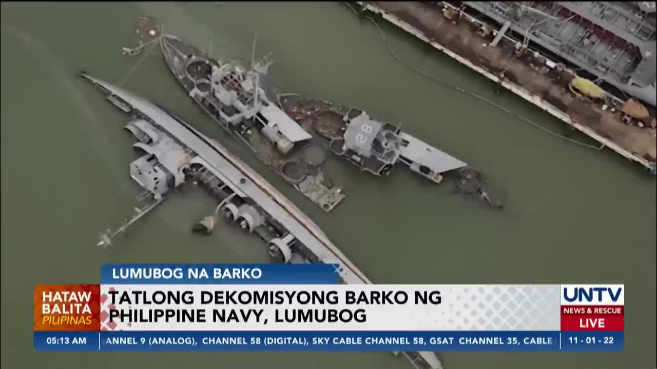 3 decommissioned boats ng Phil. Navy, lumubog