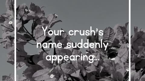 Your crush's name suddenly appearing...