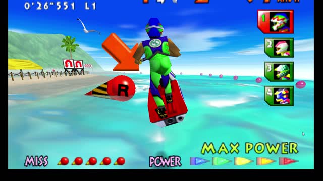 Wave Race Round 1 Sunny Beach Nintendo 64