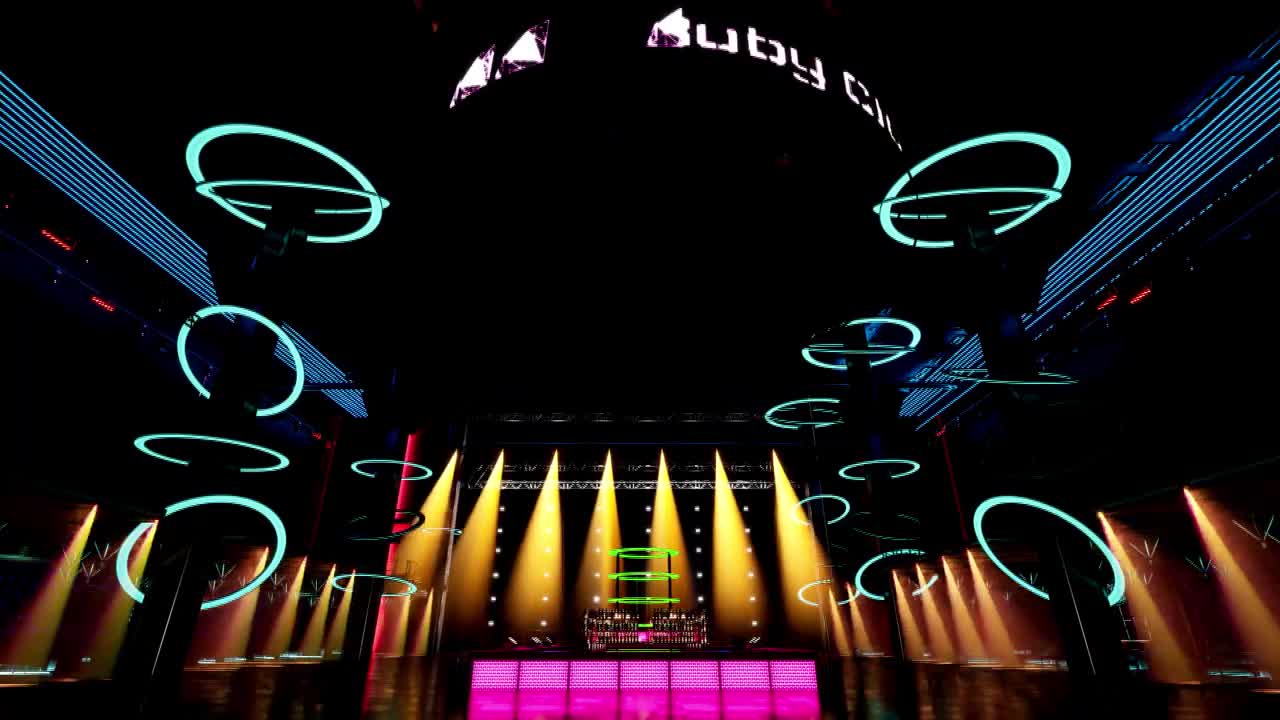 The Ruby nightclub lights show!