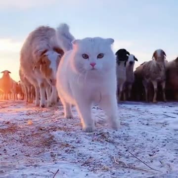 Shepherd cat...🐈🐾🐑🐑
