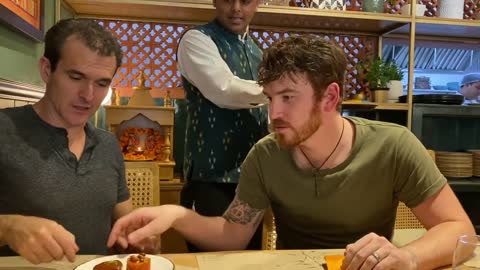 AMAZING Vegetarian Indian Food 3 Course Meal in New Delhi, India | BEST VEGETARIAN Indian Food