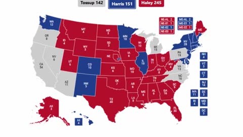 Alternate History 2024 Election Prediction - Kamala Harris vs Nikki Haley