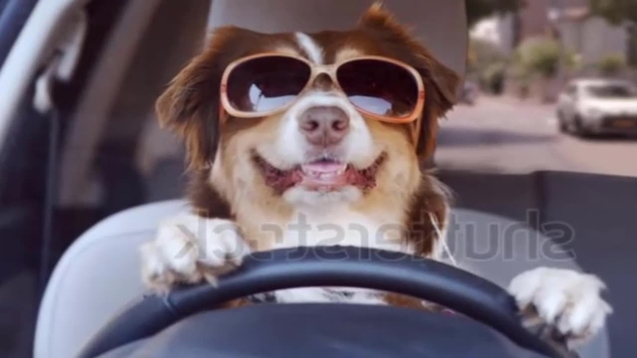 Car driven dog