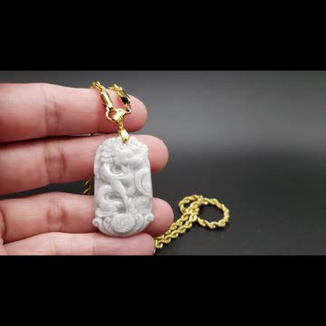 Dragon and Phoenix Pendant #jade #necklace #pendant #couples #jewelry #giftideas #reels
