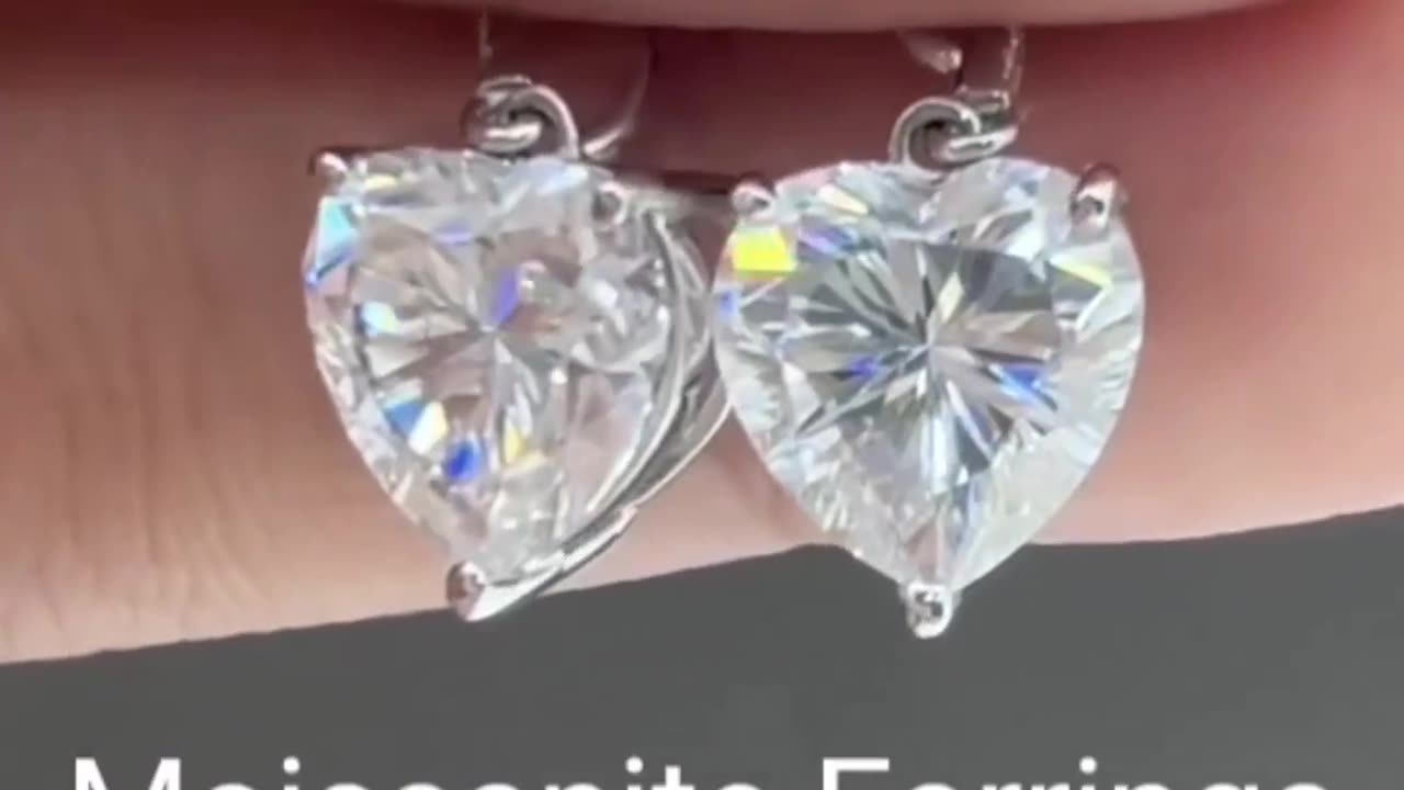 Karren Heart Shaped Moissanite Earrings