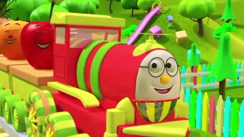 Humpty the Train on a Fruits Ride | हम्प्टी ट्रैन और उसके फल दोस्तों से मिलिए | Kiddiestv Hindi