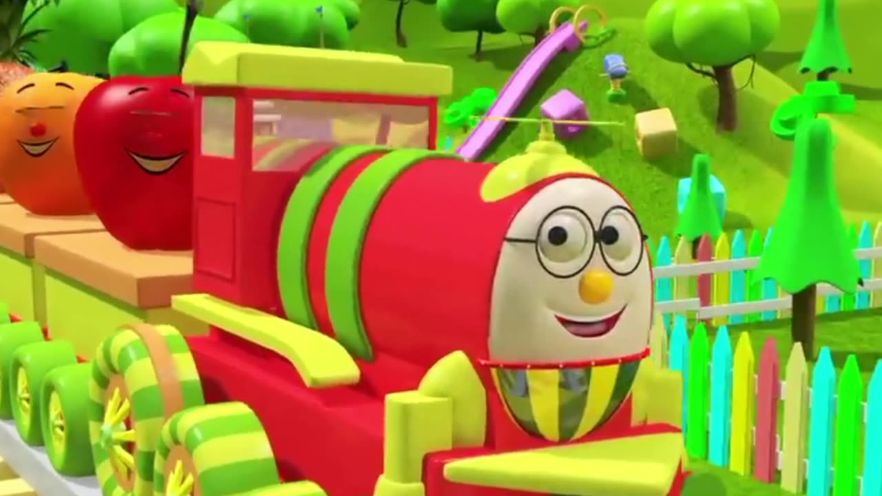 Humpty the Train on a Fruits Ride | हम्प्टी ट्रैन और उसके फल दोस्तों से मिलिए | Kiddiestv Hindi