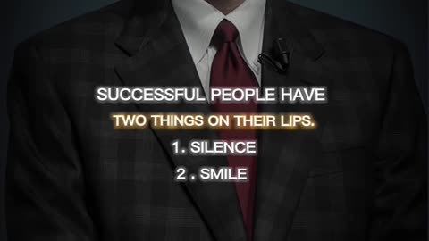 Successful people have tow things