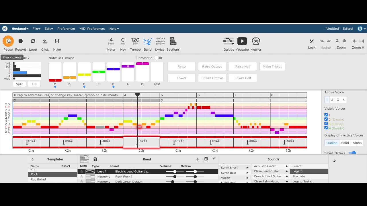 Composing with Major Scale (Ionian mode)