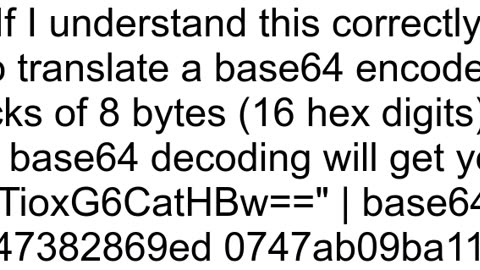 How do I get hex blocks from a base 64 encoded string