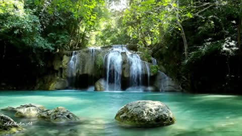 Beautiful Relaxing Music With Beautiful Waterfall Sounds