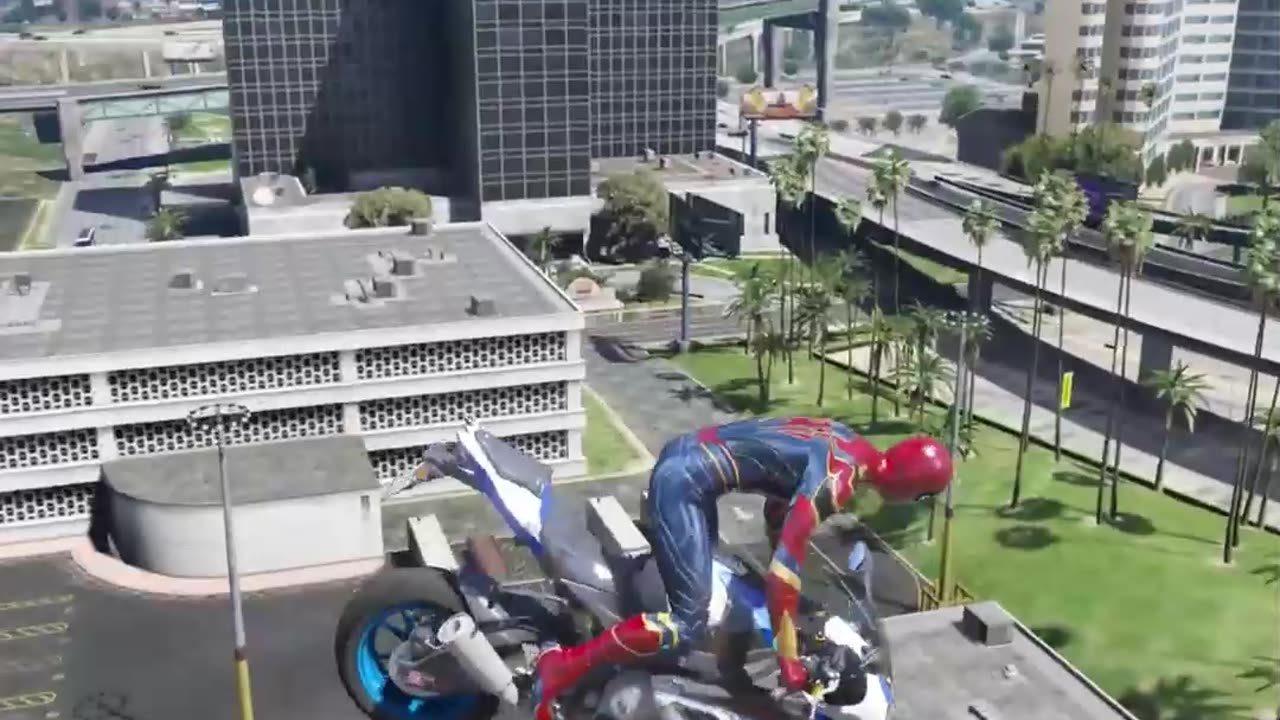 GTA 5 Crazy Ragdolls Red Spiderman Horse On Scary Teacher 3D Bridge Parkour