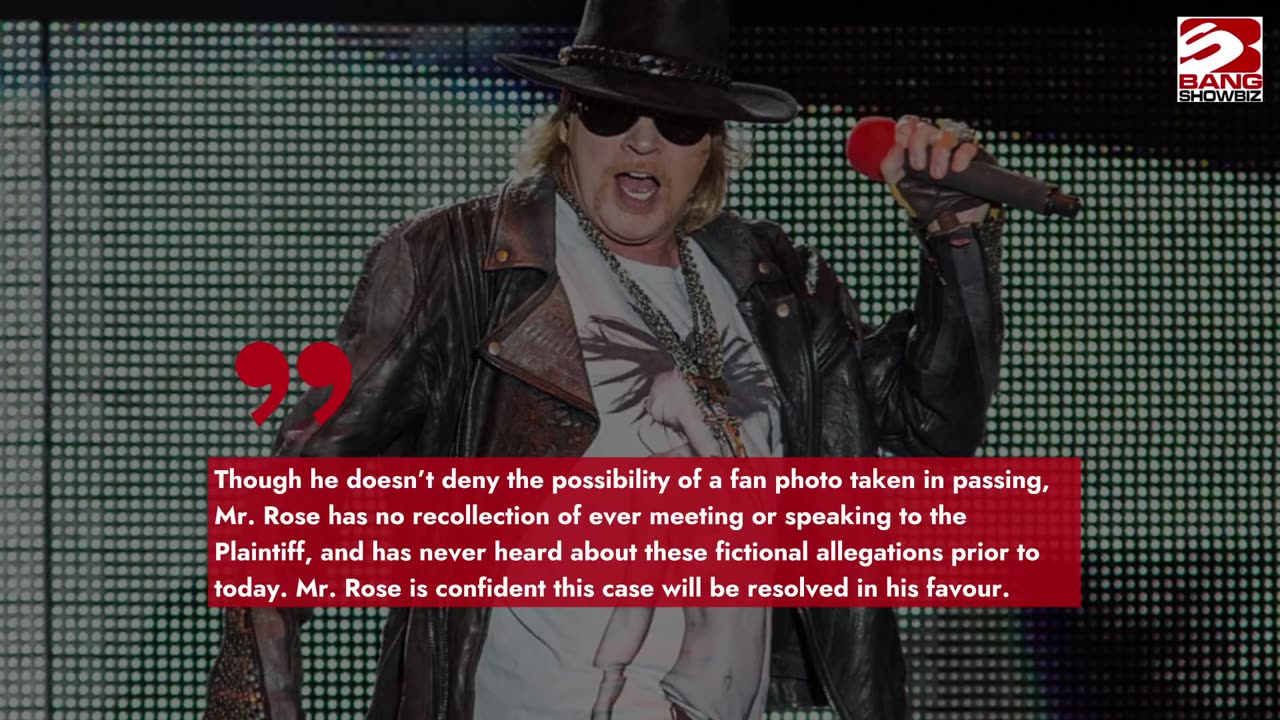 Axl Rose Hit with Lawsuit Over Sexual Assault Claims.