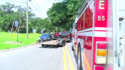 Car Crashes Through Building at Duval & Broad St in Mobile, AL