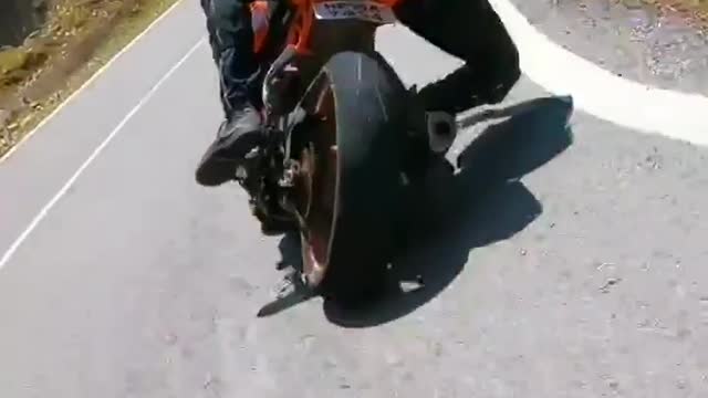 Amazing biker on their top speed