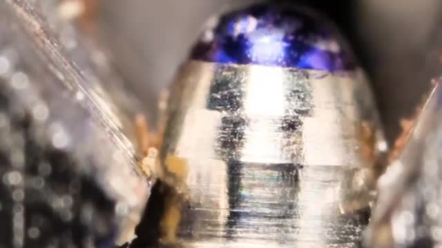 Bitting off pen nib under microscope #shorts #rumble #viral #kids #asmr