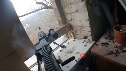 Ukrainian M240 Gunner Operations in Bakhmut