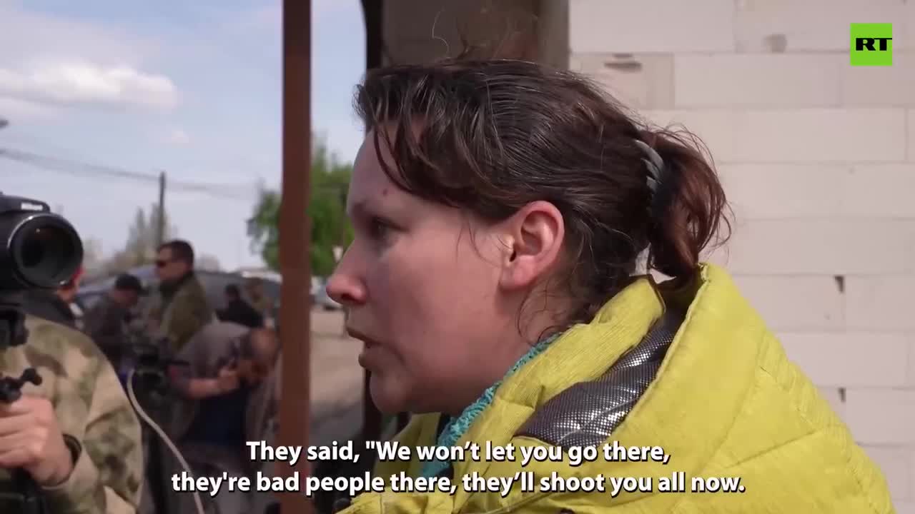 She describes how the Ukrainian military held people hostage