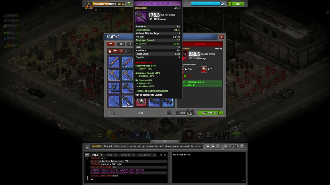 Last guns possible to craft dz
