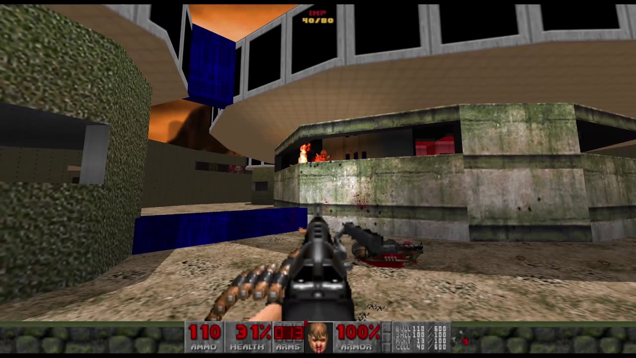 Brutal Final Doom - TNT: Evilution - Ultra Violence - Power Control (Level 3) - 100% Completion