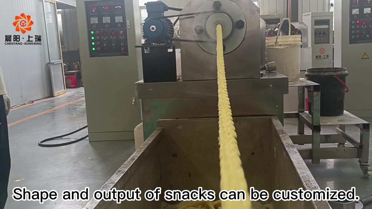 Puffed Corn cobs Snack Extruder Machine Line Testing Before Delivery Chenyang