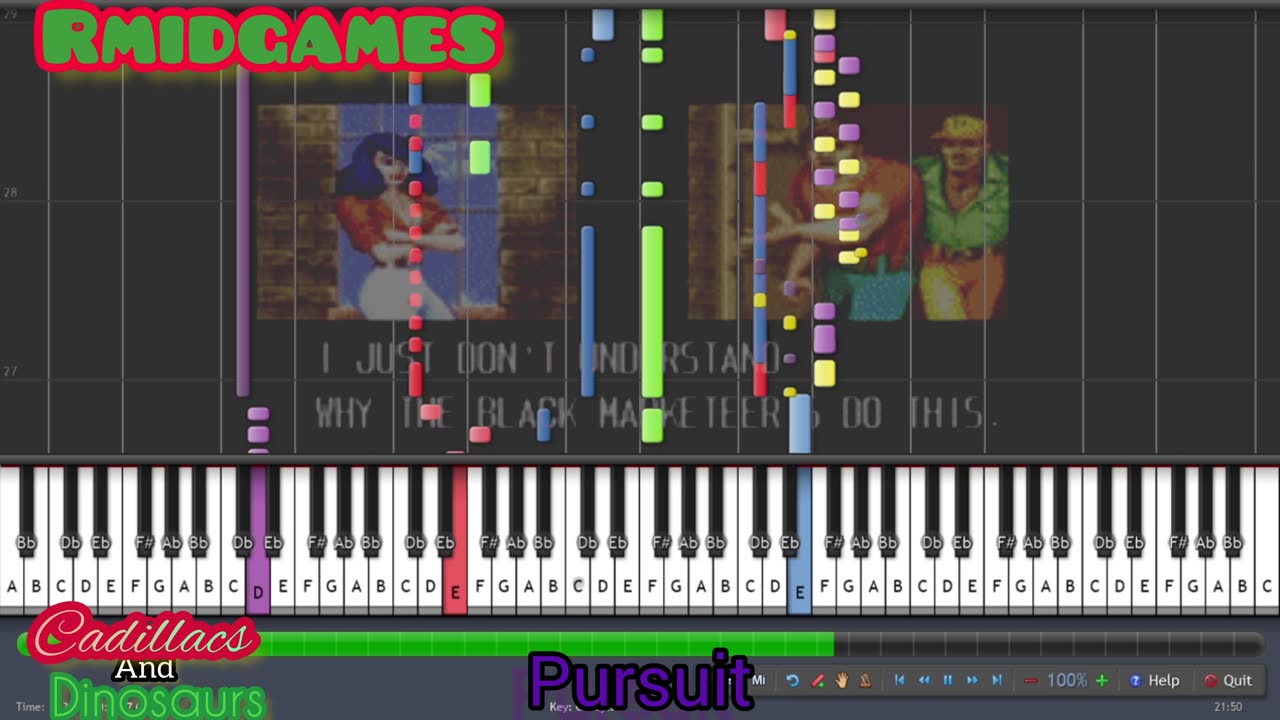 Cadillacs And Dinosaurs - Pursuit ~ Piano (Midi)