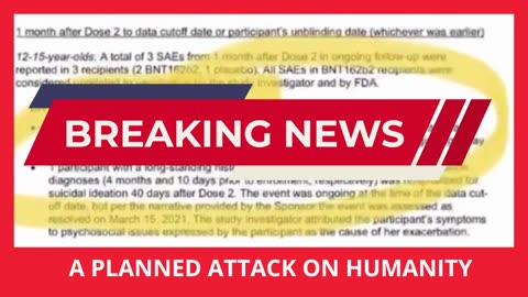 BOMB! New DOCUMENTS PROVE A PLANNED ATTACK ON HUMANITY