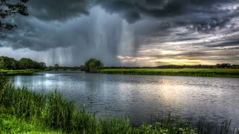 Rain thunderstorm ambiance for studying relaxing