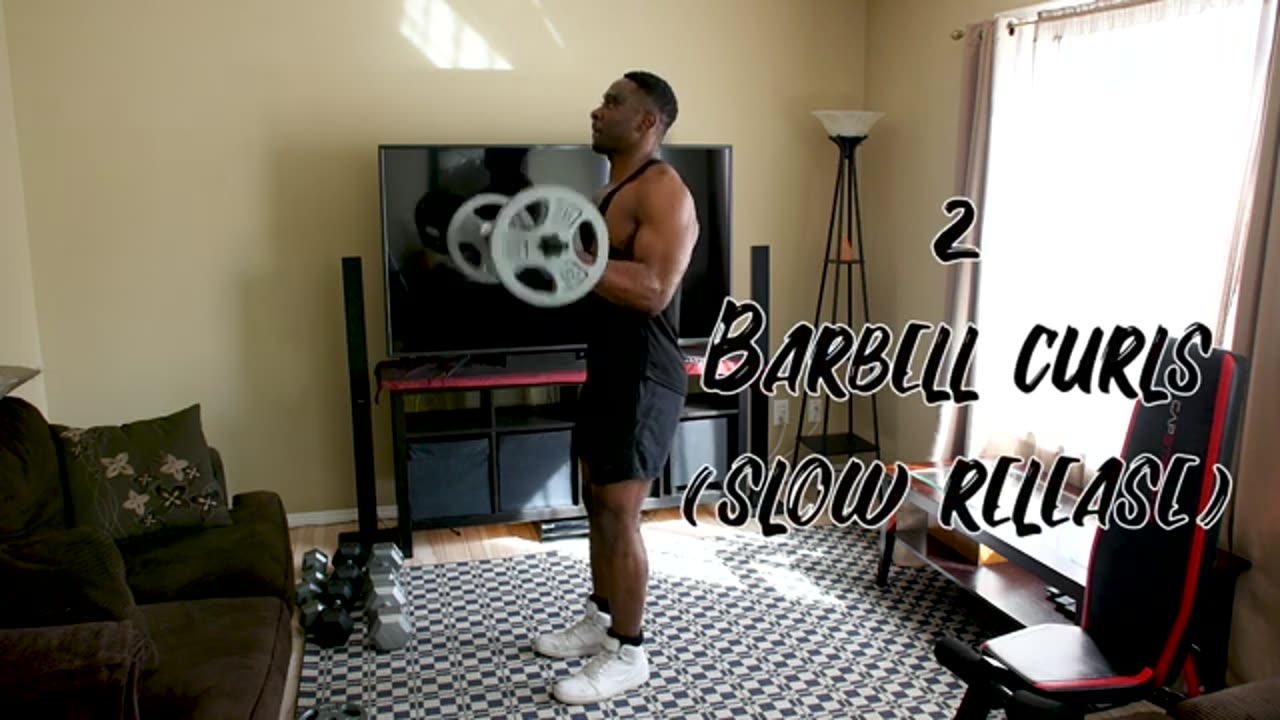 8 Biceps Workout At Home _ With Dumbbells & Barbells