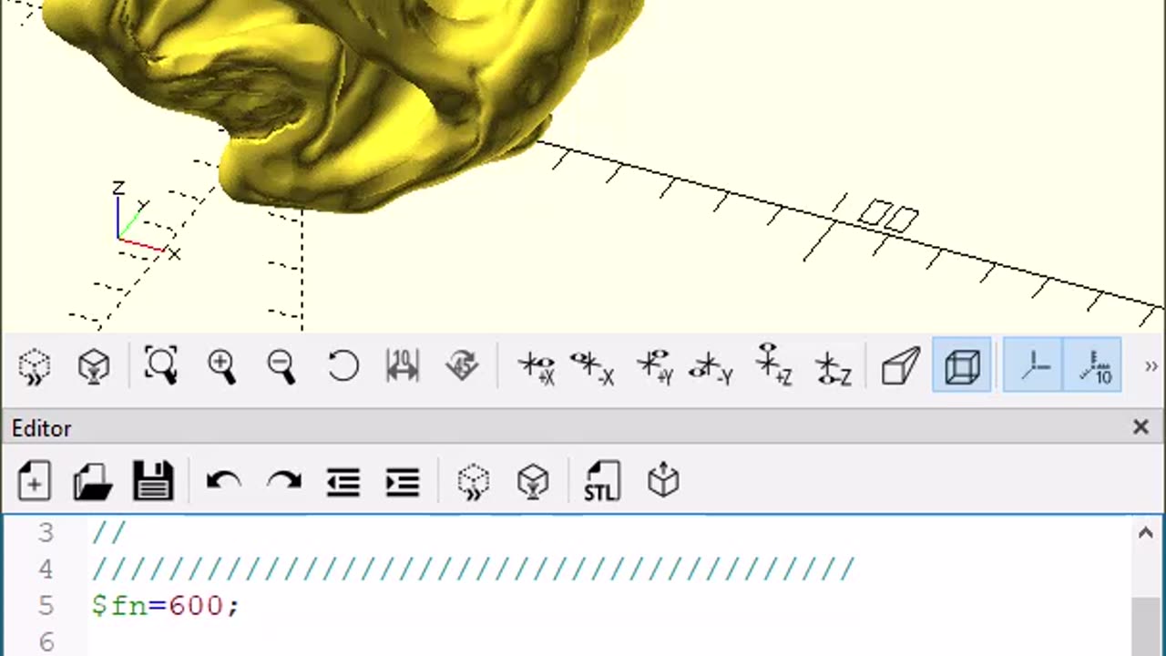 OpenScad: negation !