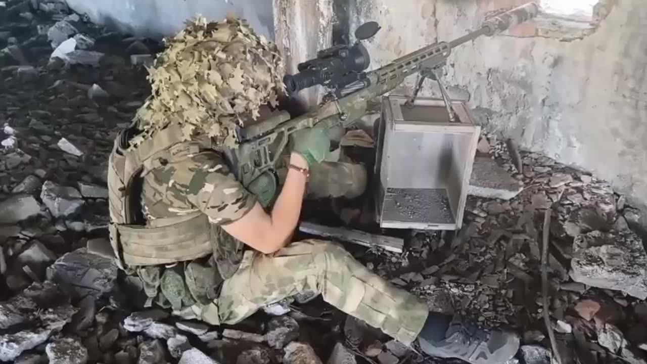 Combat work of sniper pairs of Russian Airborne Forces