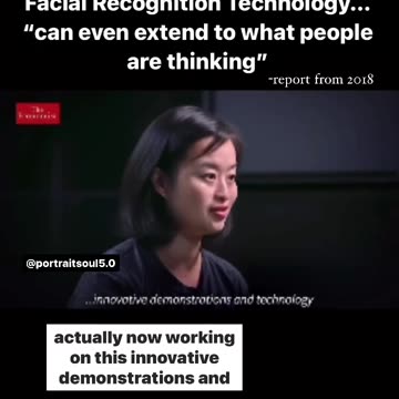 Facial recognition technology... " can even extend to what people are thinking".