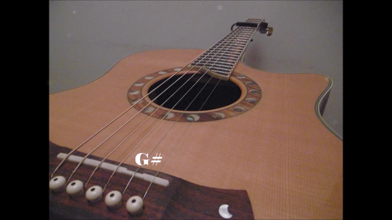 Guitar tuning video. C#. Standard tuning down one and a half steps (C#, F#, B, E, G#, C#)