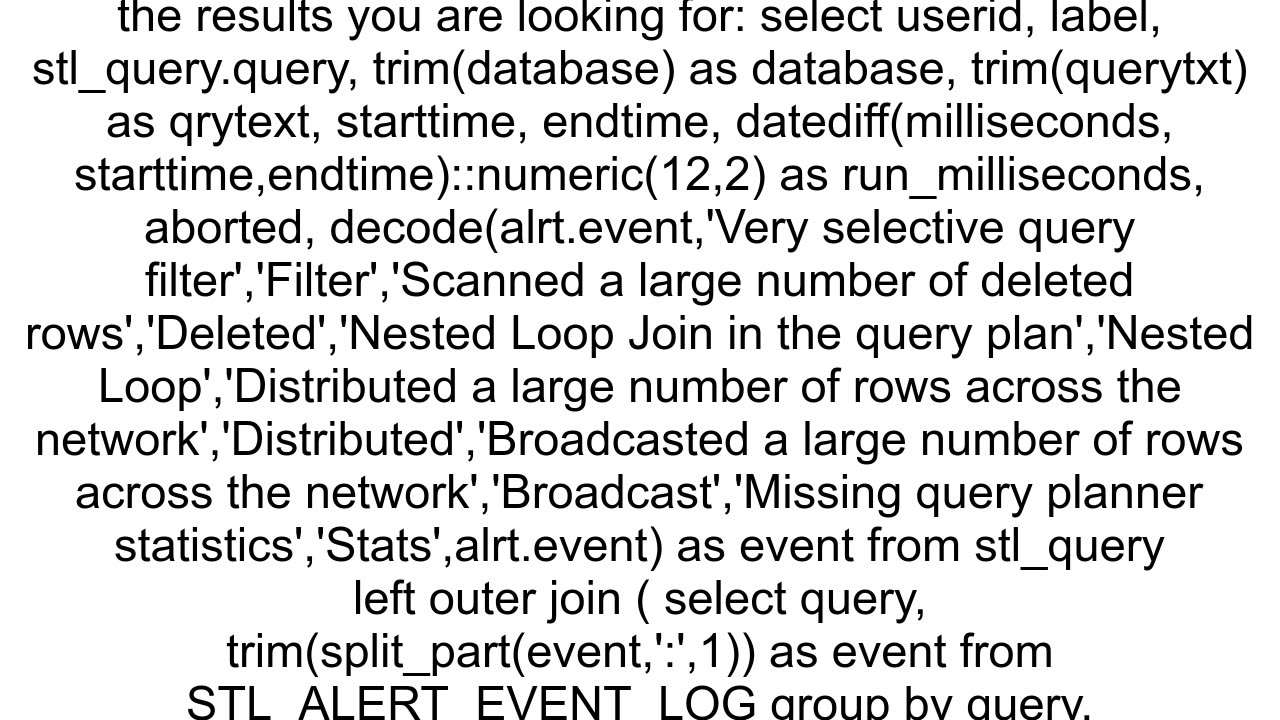 How can I get the total run time of a query in redshift with a query