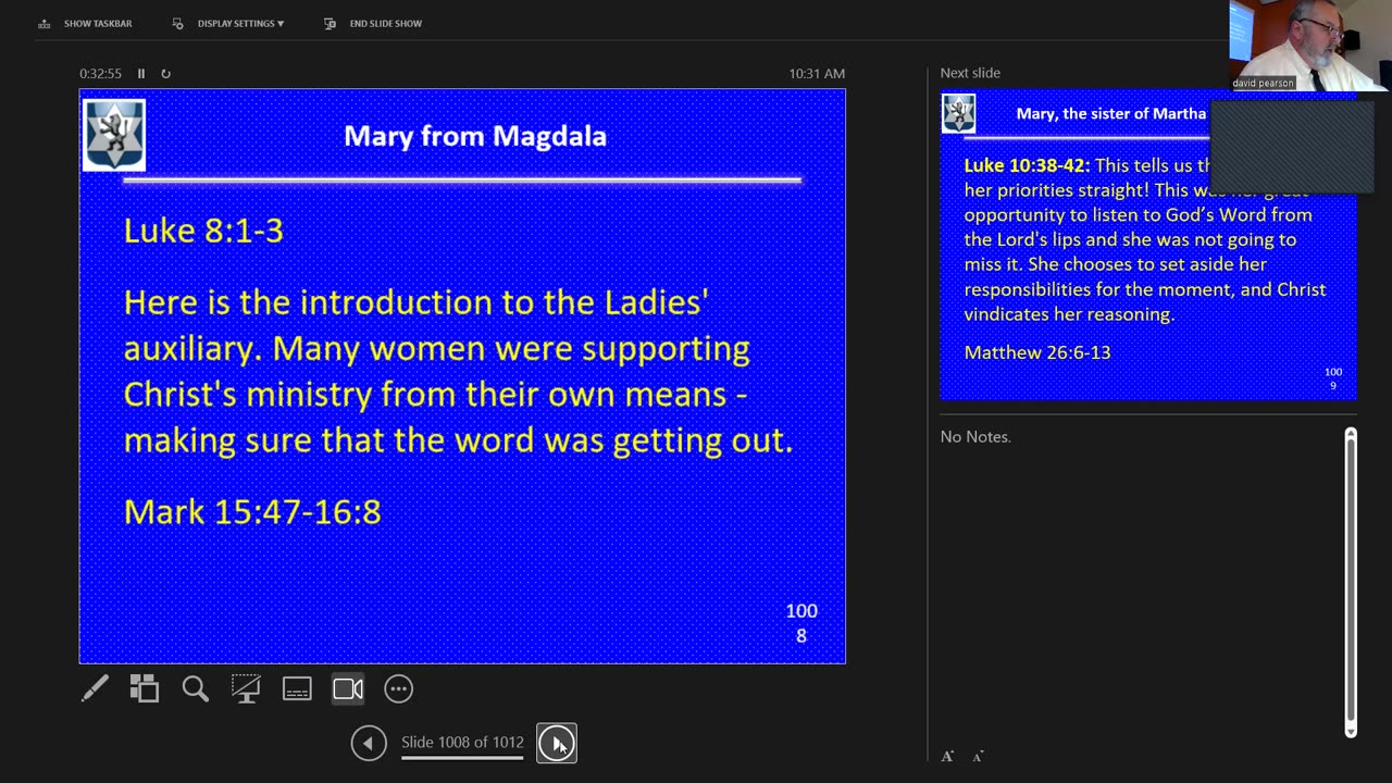 Sunday August 20, 2023 Life of the Messiah 105: Women Disciples