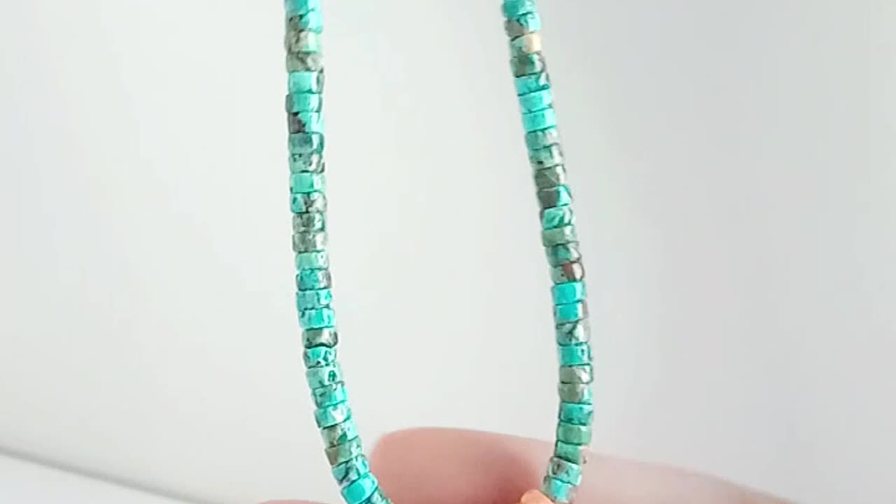 Irregular Natural turquoise with Orange spiny oyster shell necklace Jewelry Gift For Her