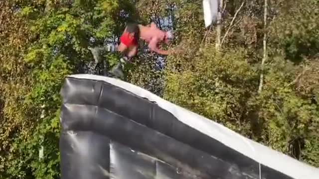 Anything is possible after seeing this 😱 (giovanni_peterleIG) #wheelbarrow #bigair #nodaysoff