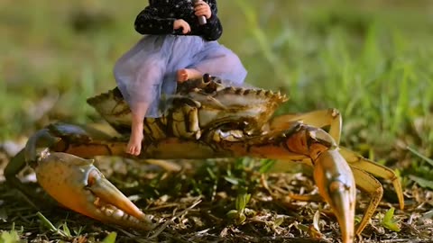 Make video with sea crab