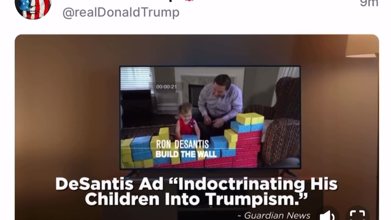 President Trump's post about DeSantis