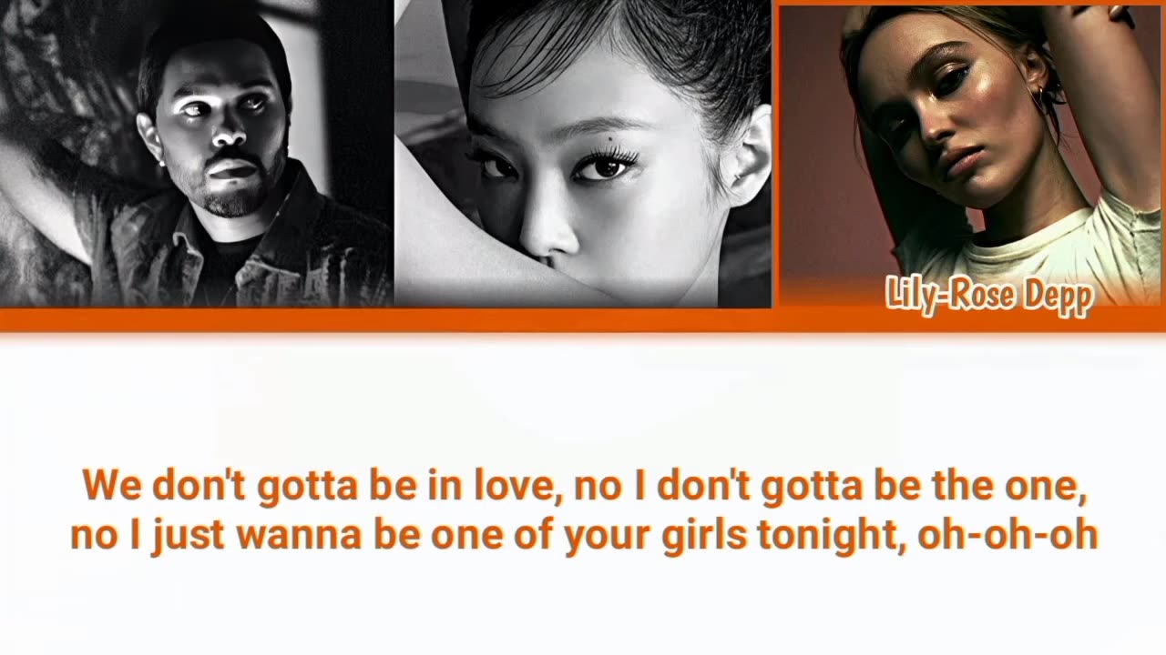 The Weekend Jennie Lily-rose depp 'One of the Girls' (color coded lyrics)