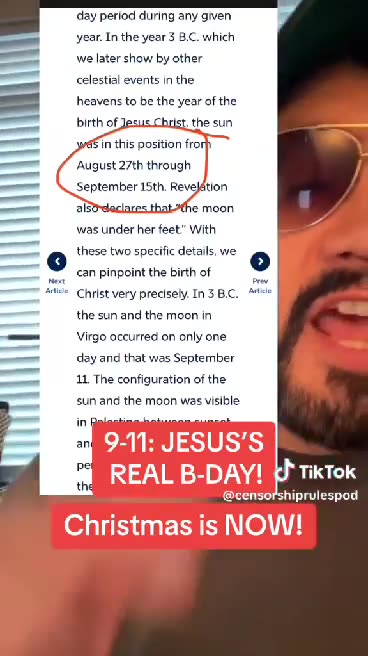 9/11 The Real Date of Jesus' Birth?